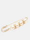 Pearl & Rhinestone Pin White White