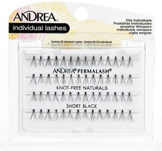 Andrea Lashes Smocuri Individuale Naturale Scurte Fără Noduri Negre