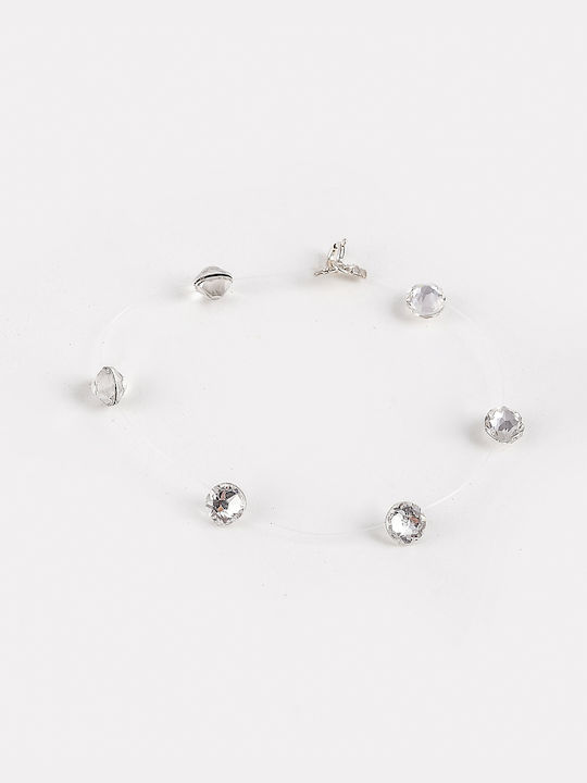 Bracelet Transparent White Crystals