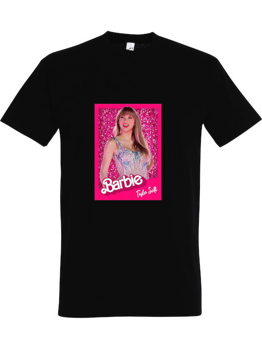 Тениска Unisex "Taylor Swift Barbie Style" Черна