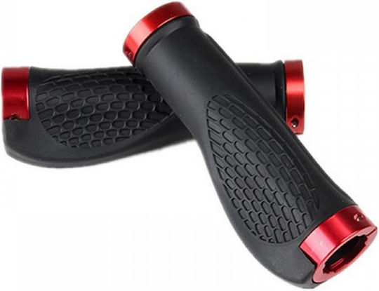 S27-201 Anatomic Bicycle Handlebar Grips in Red Color