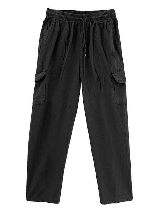 Ustyle Men's Trousers Cargo Black