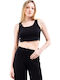 Women's Summer Crop Top Sleeveless Black