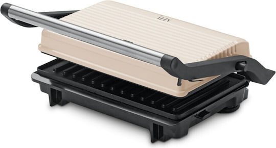 Izzy Vintage Panini IZ-2025 Sandwich Maker for for 2 Sandwiches Sandwiches 1000W Beige