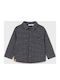 Kids Checked Shirt Long Sleeve Navy blue