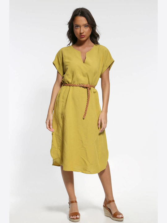 Passager Midi Dress Lime