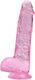 Loving Joy Ρεαλιστικό Dildo με Όρχεις Ροζ 18cm