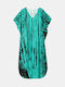 Women's Turquoise Kaftan Dress