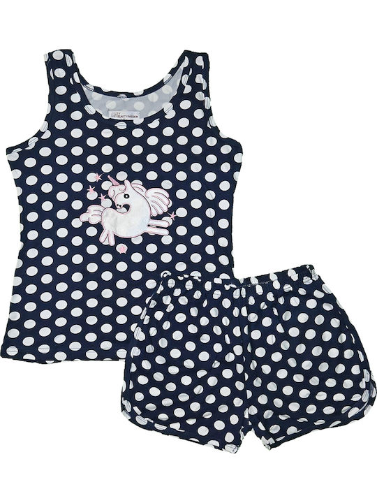 Goodnight Summer Women's Cotton Pyjama Set Dark Blue