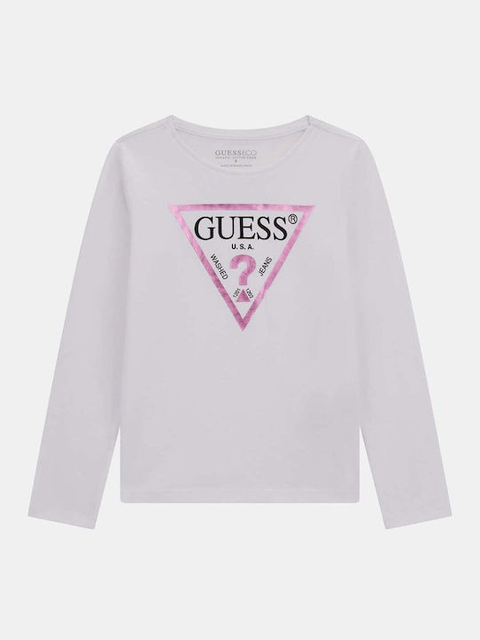 Guess Kids Blouse Long Sleeve White