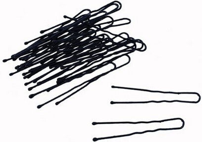 Niobe Professional Απλά Τσιμπιδάκια Μαλλιών Μαύρα 4.5cm 25τμχ