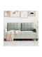 Doppelsitzer Sofas Samt Hellgrau 157x77x80cm