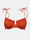 Rock Club Underwire Bikini Swim Top Terracotta