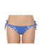 Bikini Bottoms with Printed Details in Electric Blue