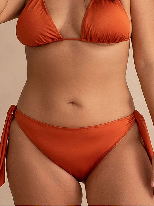 Μαγιό Σλιπ Brazil Δετό Terracotta