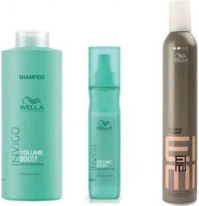Pachet Invigo Volume Șampon 1000 Ml Invigo Volume Spray 150 Ml Eimi Extra Volume Spumă