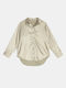 Satin Monochrome Khaki Shirt