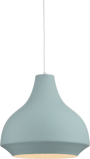 Aca Havana Pendant Light Turquoise Bell with Socket E27 35x135cm