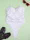 Strapless White One-Piece Swimsuit