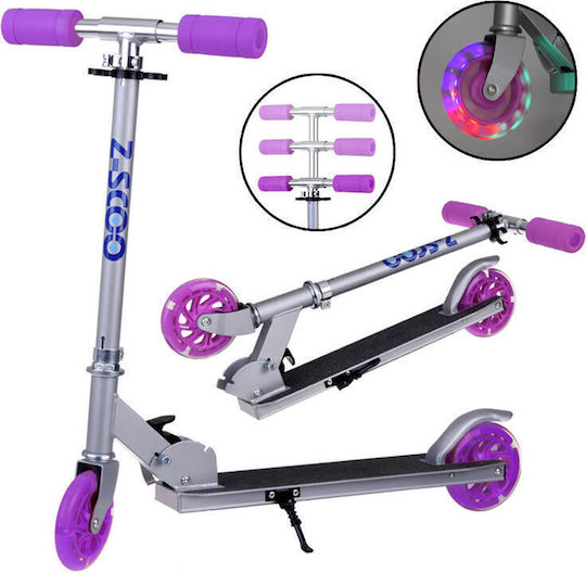 Jokomisiada Kinderroller Klappbar City Scooter 2-Rad Lila