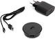 Emuca Walled Power Socket with 1 USB Port Black