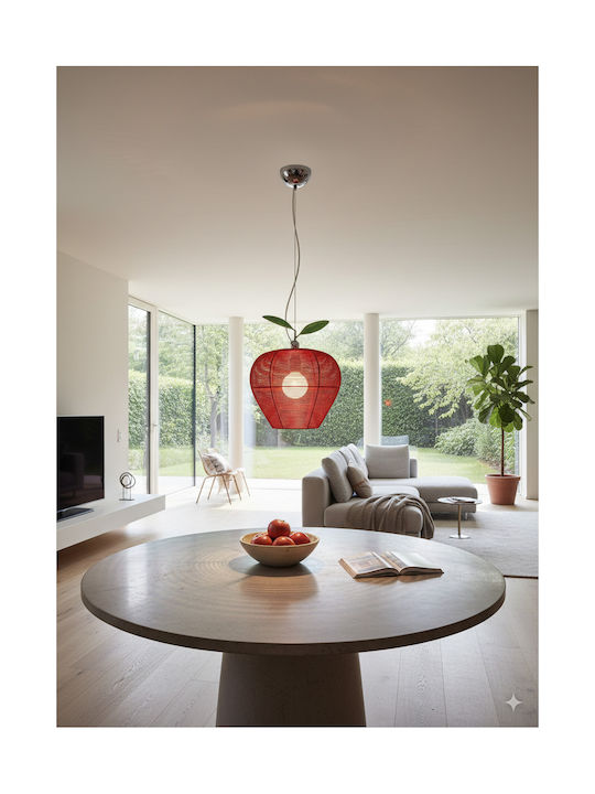 ARlight CL 2288 RD Κρεμαστό Φωτιστικό Κόκκινο Καμπάνα με Ντουί E27 30x75εκ.