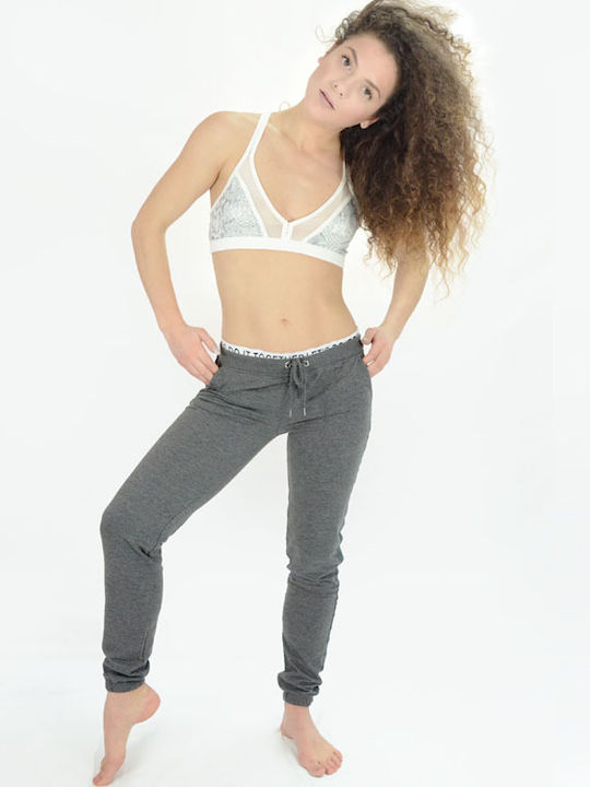 Dekorative elastische graue Sweatpants