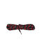 Bergal Trekking Laces Grey Red Black 120cm Στρογγυλα Χοντρα Ορειβατικα Κορδονια Πλεξη Χρωματα Κοκκινο Γκρι Μαυρο 120 Εκατοστα