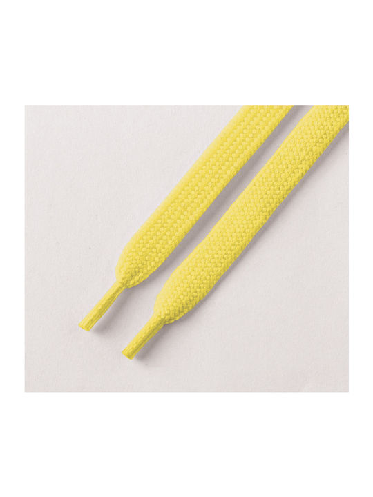 Bergal Sneaker Laces Neon Yellow 140cm Phosphorescent Flat Laces 140cm Color Yellow Width 7mm Made of Durable Polyester