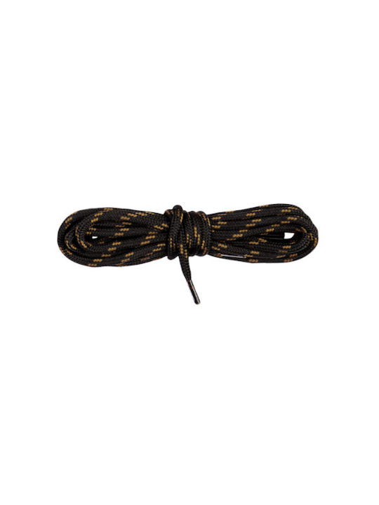 Bergal Trekking Laces Light Brown Black 150cm Στρογγυλα Χοντρα Ορειβατικα Κορδονια Πλεξη Χρωματα Ανοιχτο Καφε Μαυρο 150 Εκατοστα