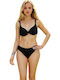 Set Bikini με Ελαφριά Ενίσχυση Μαυρο