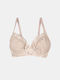 Lace Underwire Bra Beige Beige