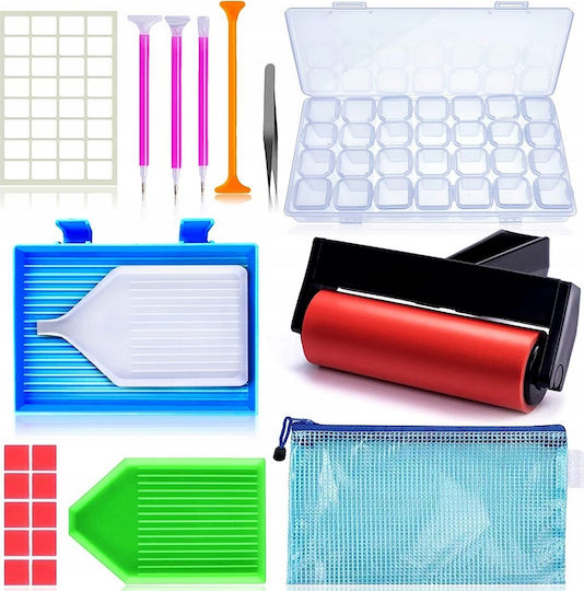 Diamond Mosaic Kit Zola Organizers Accessories Labels 28 Compartments