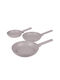 Berlinger Haus Set de tigăi din aluminiu Taupe Collection cu strat antiaderent 3buc