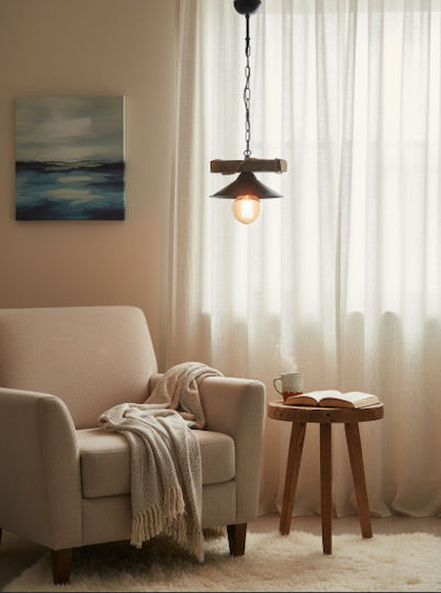 ARlight PDT 2060-1 Pendant Light Black Bell with Socket E27 23x65cm