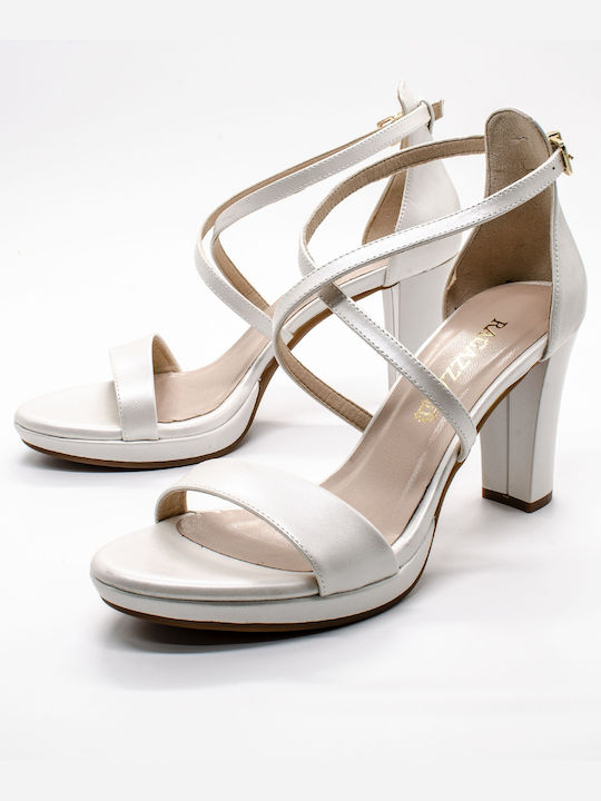 Ragazza Platform Leather Women's Sandals White ...