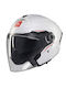 MT Cosmo SV S Solid Gloss White Motorcycle Helmet Jet DOT ECE 22.06 1450gr with Sun Visor