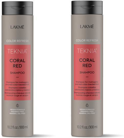 Red Dyed Hair Lakme Coral Red 2 X Shampoo 300ml