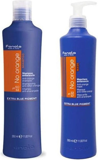 Package Against Orange Tones 2 Fanola No Orange Shampoo 350 Ml Mask 350 Ml
