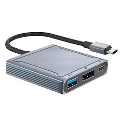 DeTech USB-C Docking Station με DisplayPort 4K PD (17845) DeTech USB-C Docking Station με DisplayPort 4K PD (17845)