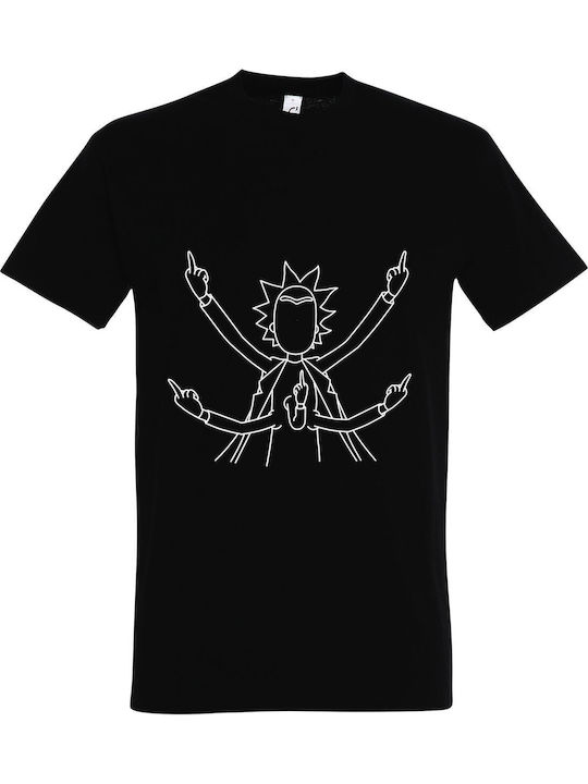 T-shirt Unisex " Rick Morty Fuck World " Black