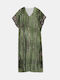 Women's Khaki Kaftan Dress