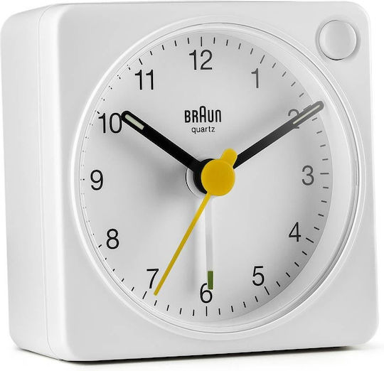 Braun Επιτραπέζιο Ρολόι με Ξυπνητήρι Λευκό 67101