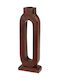 Candle Holder Wooden in Brown Color 12x30x5.5cm 1pcs