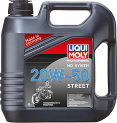 Liqui Moly Συνθετικό Λάδι Μοτοσυκλέτας για Τετράχρονους Κινητήρες 20W-50 4lt