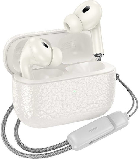 Hoco EQ9 Duke In-ear Bluetooth Handsfree Ακουστικά με Θήκη Φόρτισης Λευκά