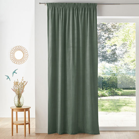 La Redoute Interieurs Perdea Cu Coafură Verde 135x350cm