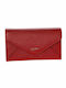 Large Leather Women's Wallet Classic with RFID Red