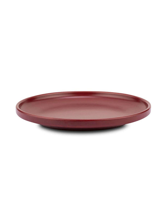 Nava Soho Plate Desert Ceramic Red with Diameter 20cm