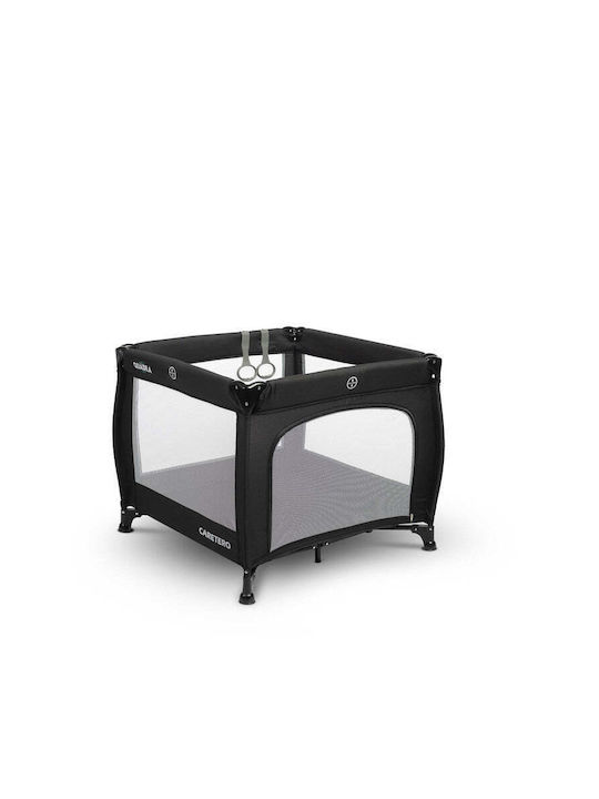 Caretero Quadra Park with Mattress Black 82x82cm